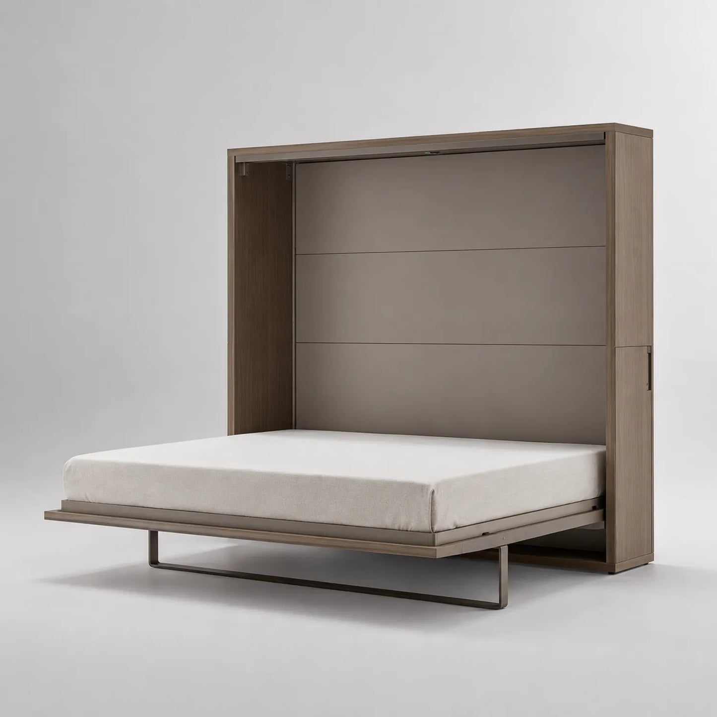 Wandklappbett Doppelbett Holzwerkstoff/Polyester Braun 200x160 cm
