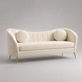 3-Sitzer Sofa Bouclé Creme Metallbeine 210cm