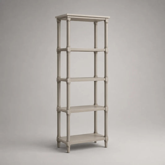 Regal mit 5 Ebenen, Holz, Beige