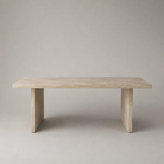 Esstisch Travertin Rechteckig 200x90x75cm Natur