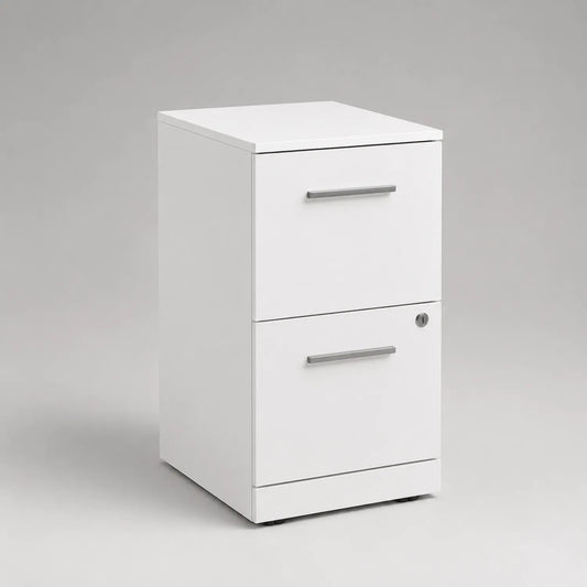 Aktenschrank mit 2 Schubladen Weiß 40x45x72 cm MDF