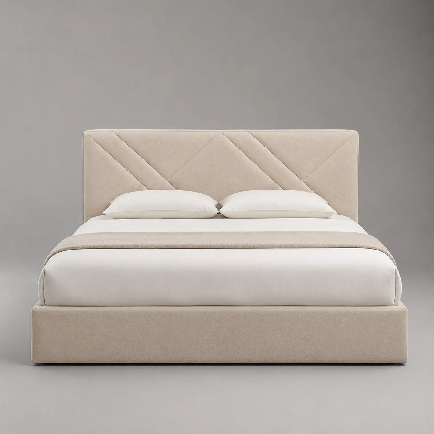 Polsterbett Doppelbett Beige 200x180cm