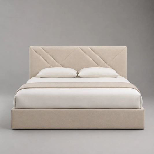 Polsterbett Doppelbett Beige 200x180cm