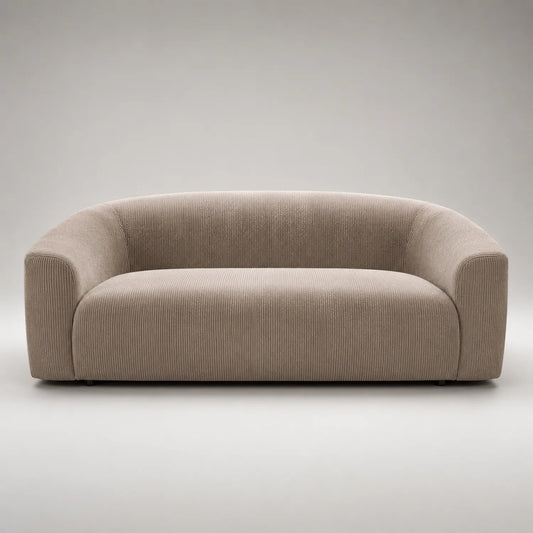 3-Sitzer Sofa Cordstoff Beige 200x90x75cm