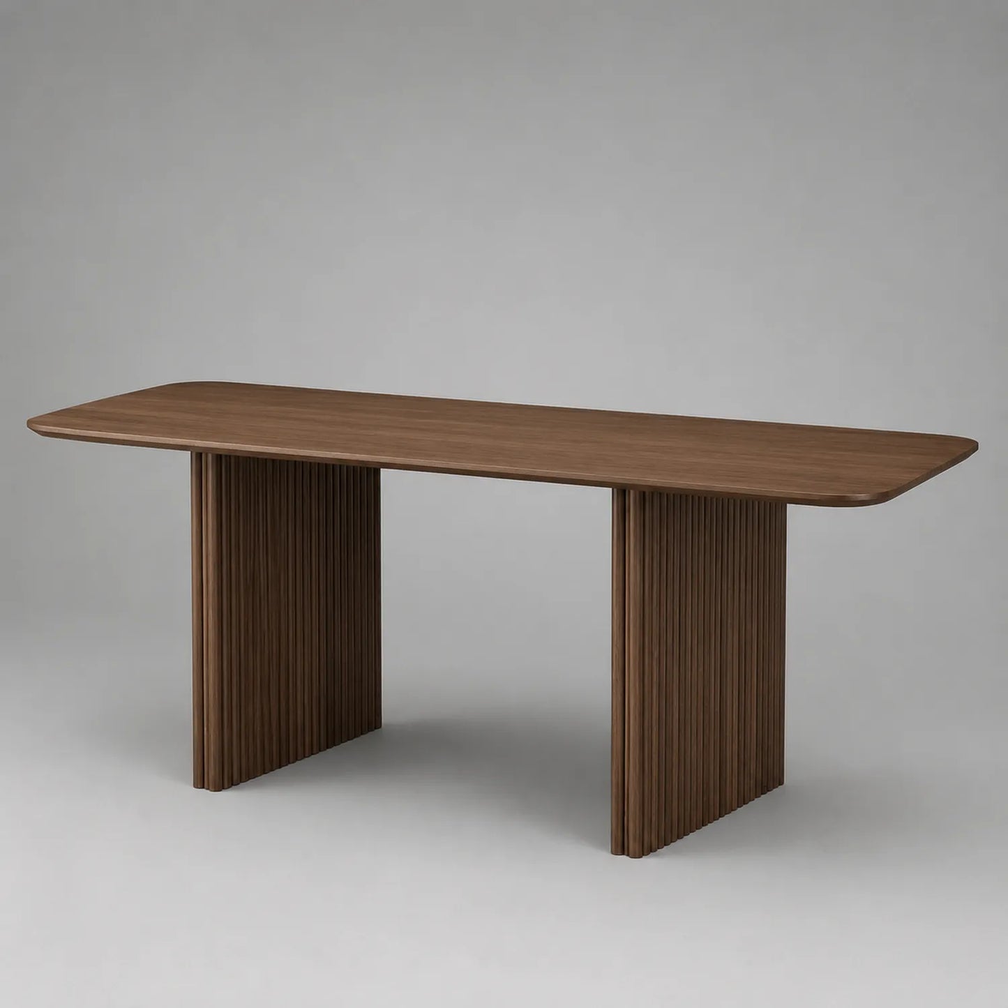 Rechteckiger Esstisch aus Walnussholz 180 x 90 x 76 cm Braun